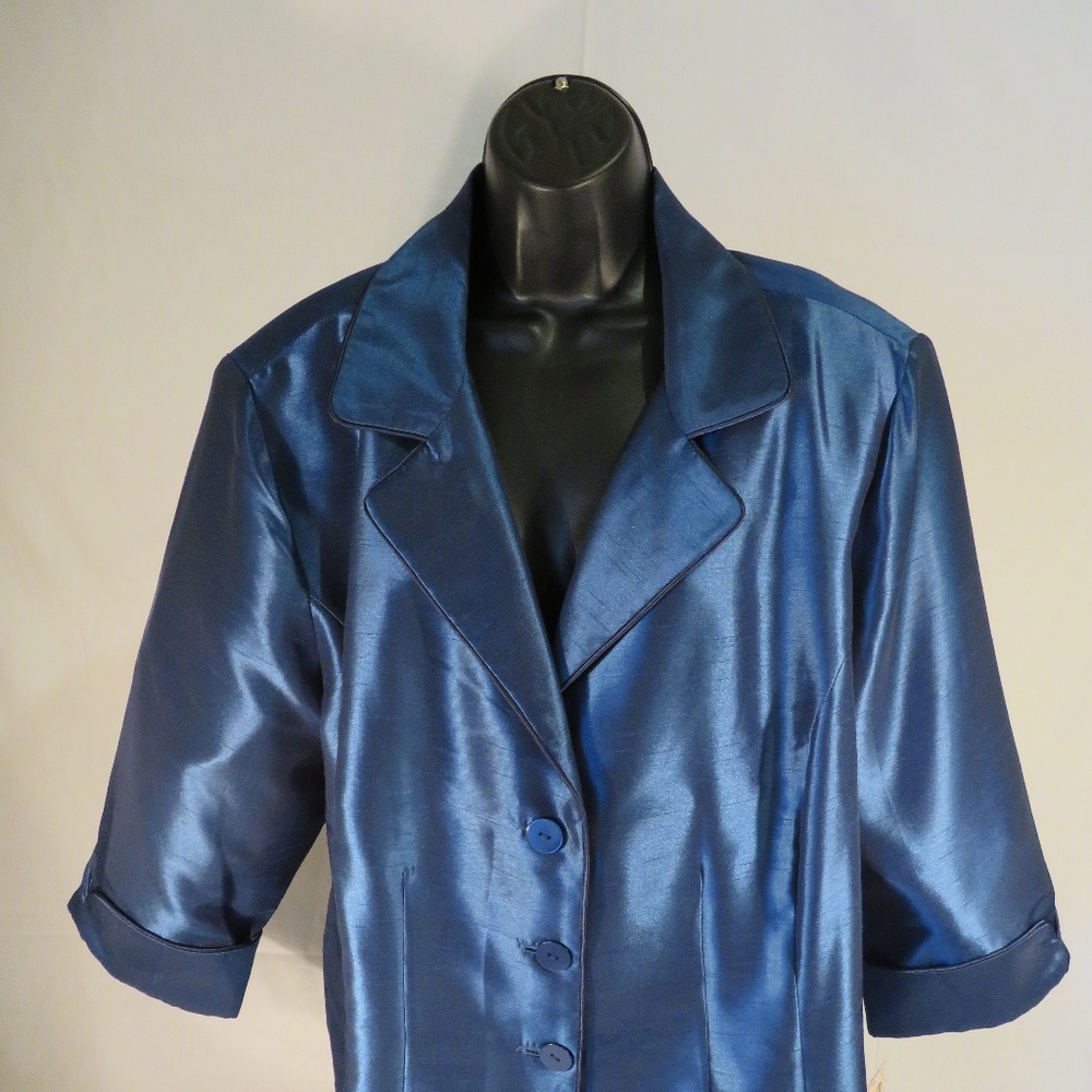 Dress Barn Blue Jacket w/Quarter Sleeves